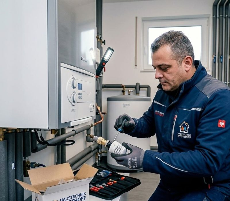 Haustechnik Westhoff - Sanitär Heizung Klima Elektro - 24/7 Notdienst - Mitarbeiter im Einsatz